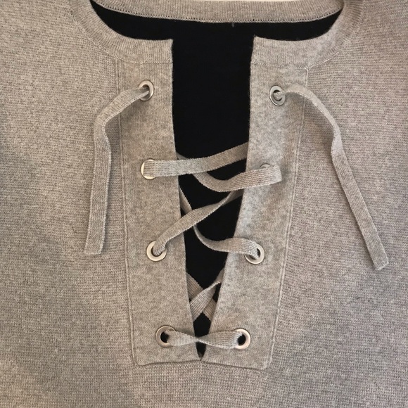 J. Crew Collection Bonded LaceUp Sweater - Picture 3 of 4